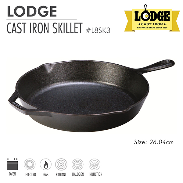 Chảo gang Lodge dk 26cm