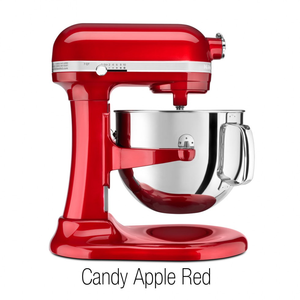 Máy đánh trứng Kitchenaid proline 7qt KSM7586P - màu đỏ và xám sugar pearl